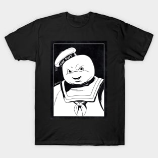 STAY PUFT MARSHMALLOW MAN - Ghostbusters (Black and White) T-Shirt